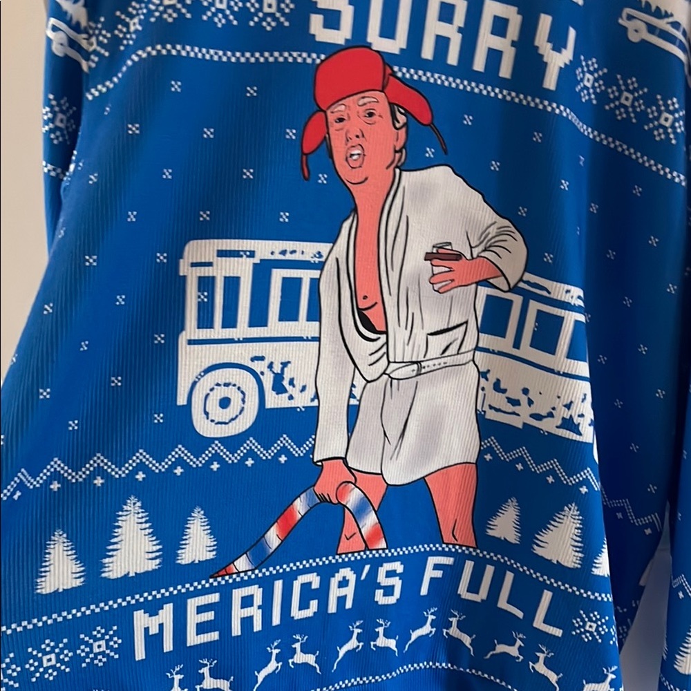 Blue Graphic Men's Ugly Christmas Sweater